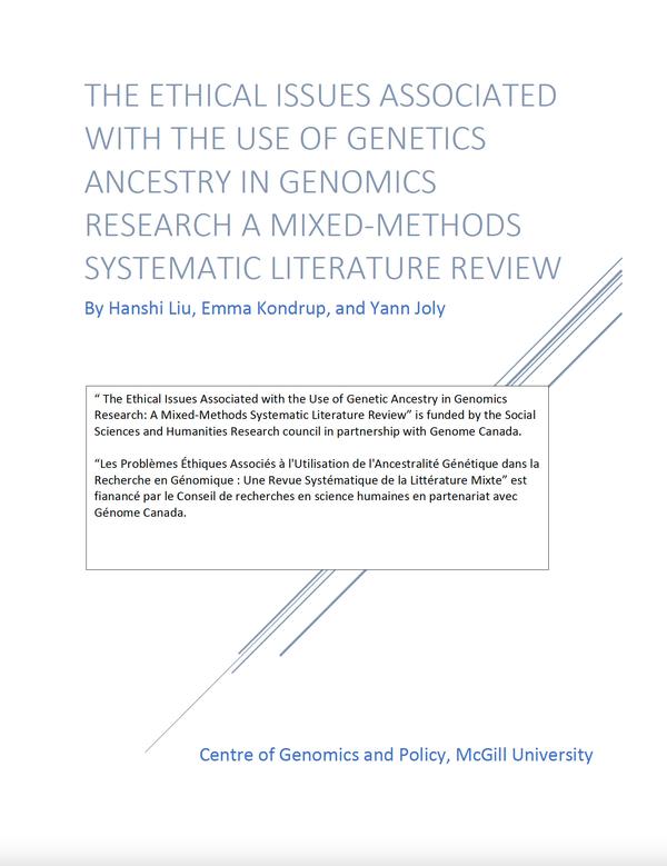 Use of Genetic Ancestry in Genomics Research